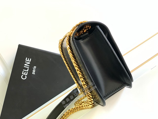 Celine專櫃2022冬季新款鏈條肩背包 199813 賽琳中號TRIOMPHE FRAME牛皮革單肩包 sldj2354